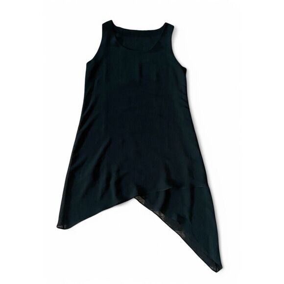 Soft Surroundings Womens Tunic Top Extra XSmall Black Sleeveless Chiffon USA - Picture 1 of 7